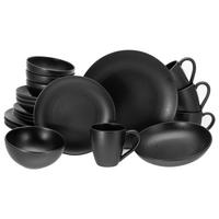 KOMBISERVICE Schwarz Magic Black 20-teilig 4 Personen  - Schwarz, Basics, Keramik - Creatable