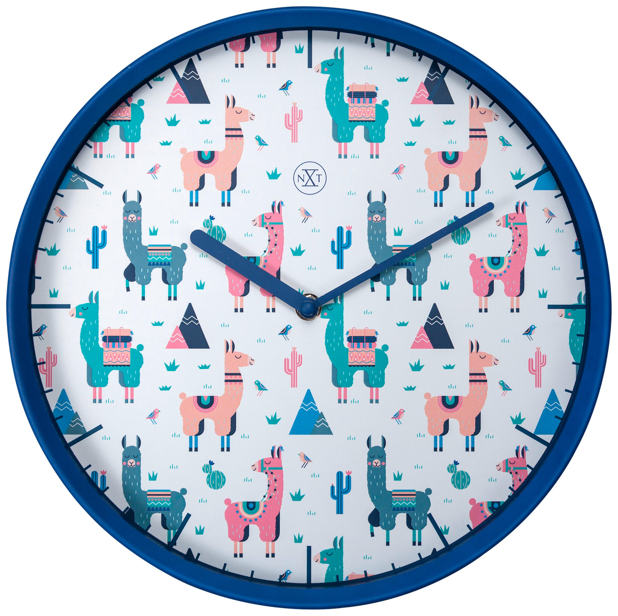 WANDUHR 30/30/5,5 cm   - Blau/Multicolor, Basics, Kunststoff (30/30/5,5cm)
