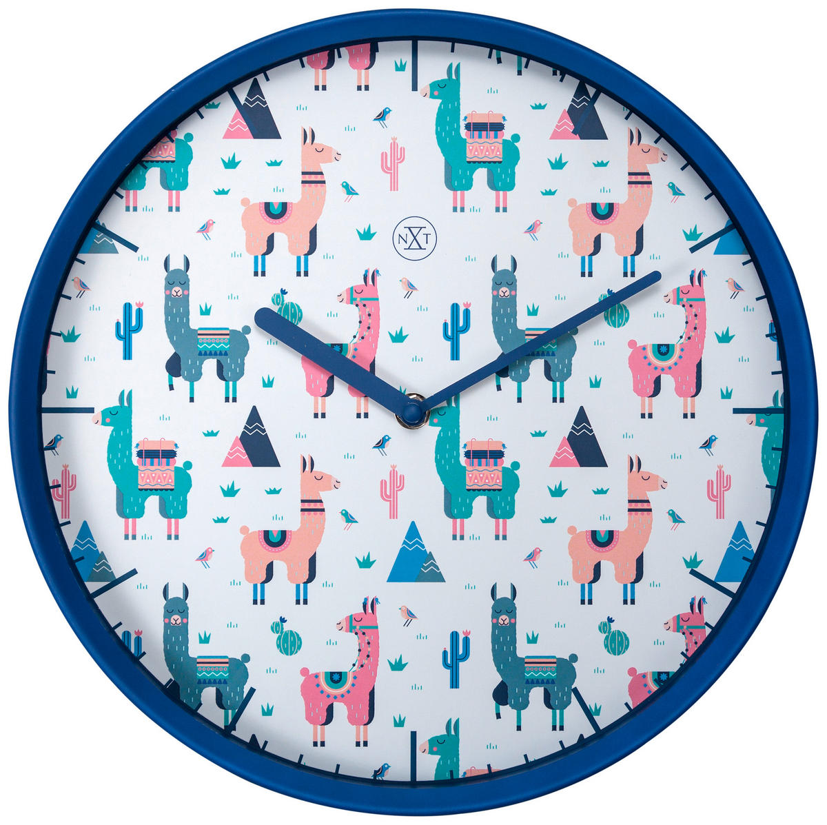 WANDUHR 30/30/5,5 cm   - Blau/Multicolor, Basics, Kunststoff (30/30/5,5cm)