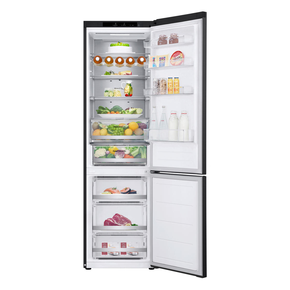KÜHL-GEFRIER-KOMBINATION GBV7280BEV  - Schwarz, Basics, Metall (59,5/203/67,5cm) - LG