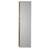 MIDISCHRANK 30/121/17 cm  - Chromfarben/Eichefarben, KONVENTIONELL, Glas/Holzwerkstoff (30/121/17cm) - Sadena