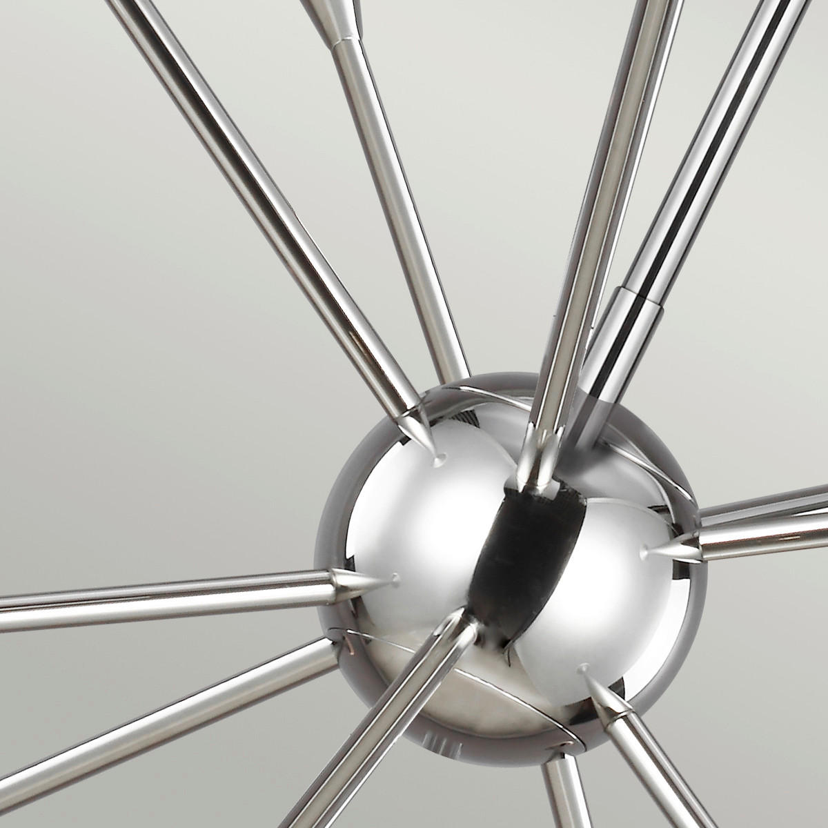 KRONLEUCHTER 70.5/47.7 cm    - Nickelfarben, Design, Glas/Metall (70.5/47.7cm) - Elstead Lighting