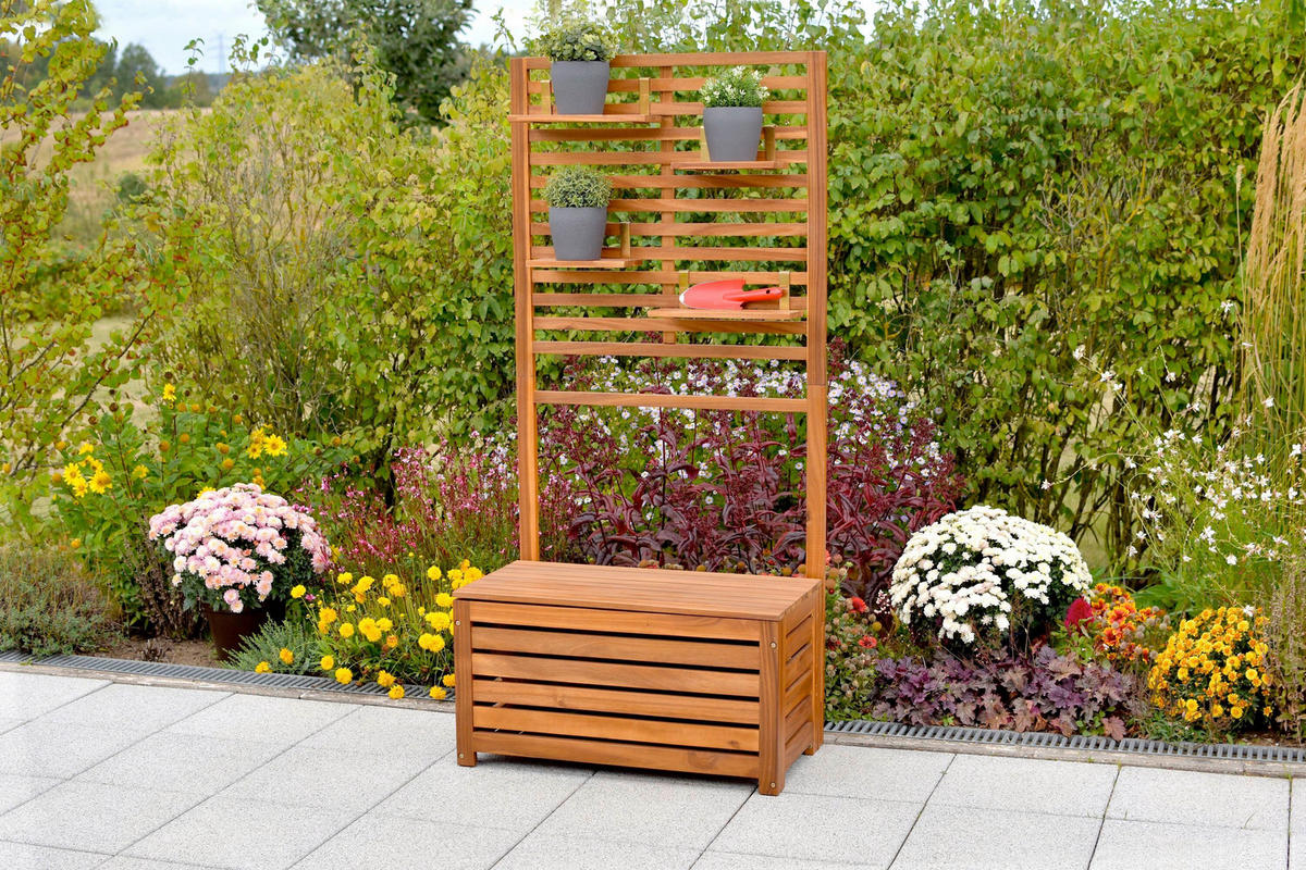 SICHTSCHUTZ - Akaziefarben, KONVENTIONELL, Holz (80/170/45cm) - Gardenson