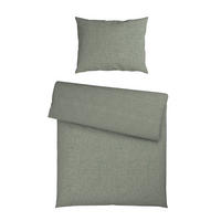 WENDEBETTWÄSCHE Flanell 140/200 cm  - Graugrün, Textil (140/200cm) - Novel