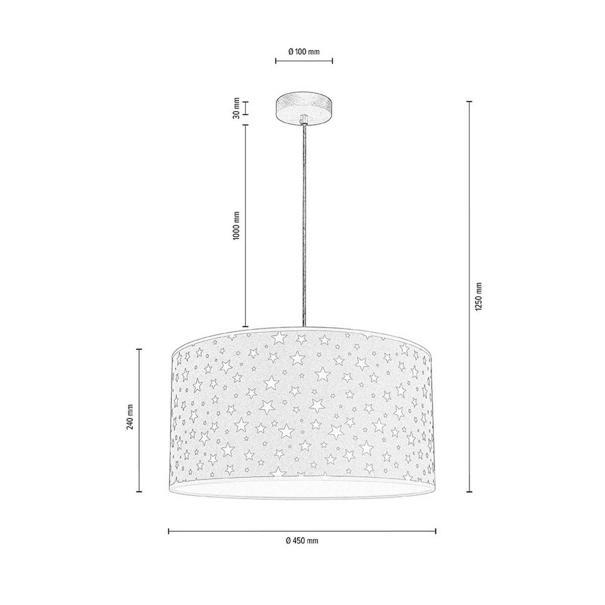 HÄNGELEUCHTE 93851371 FIETE 45/45/125 cm  - Grauweiß, Design, Textil (45/45/125cm)