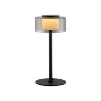 LED-TISCHLEUCHTE 15/15/33 cm   - Schwarz, Design, Glas/Kunststoff (15/15/33cm) - Paul Neuhaus