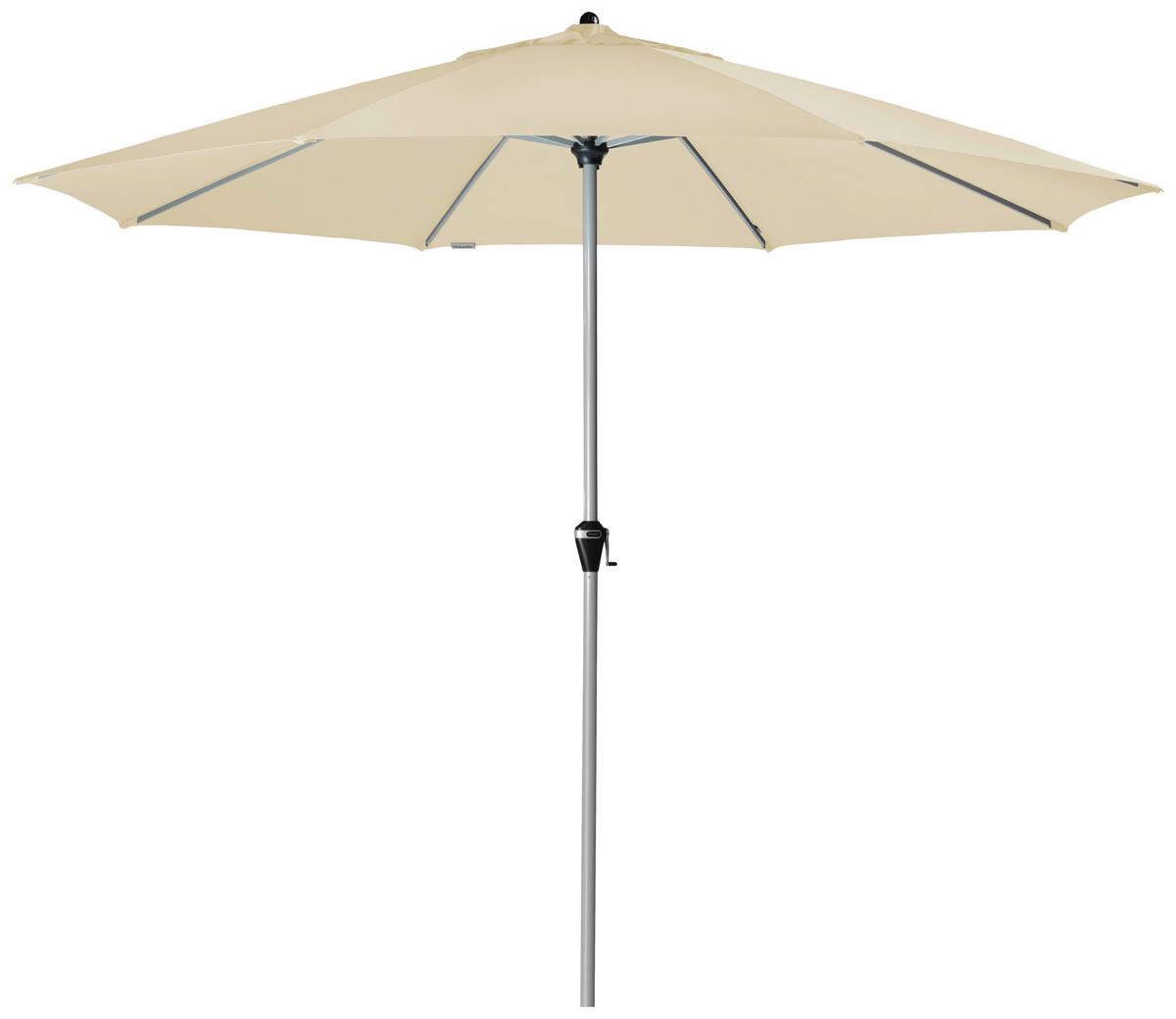 SONNENSCHIRM 380 cm Naturfarben  - Silberfarben/Naturfarben, Basics, Textil/Metall (380/380cm) - Doppler
