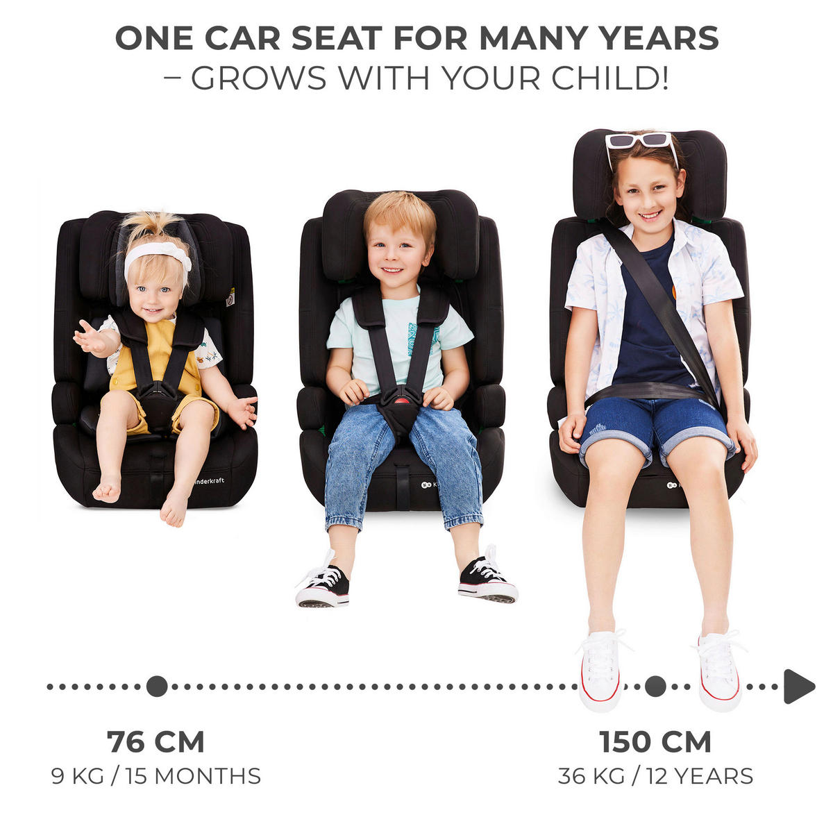KINDERAUTOSITZ Safety Fix 2 i-Size  - Hellgrau/Grau, Basics, Kunststoff (44/82.5/49cm) - kinderkraft