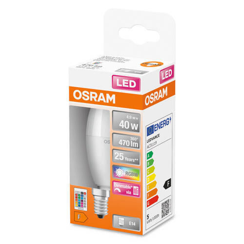 LED-LEUCHTMITTEL   E14 4,9 W 470 lm 2 Stück  - Weiß, Basics, Kunststoff (3,7/10,7cm) - Osram
