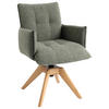 ARMLEHNSTUHL  in Webstoff  - Eichefarben/Grün, Design, Holz/Textil (57/86/65cm) - Valnatura