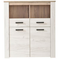 KOMÓD 114/127,5/36,5 cm  - ezüsttölgy színű, Basics, faalapú anyag (114/127,5/36,5cm) - Ti'me