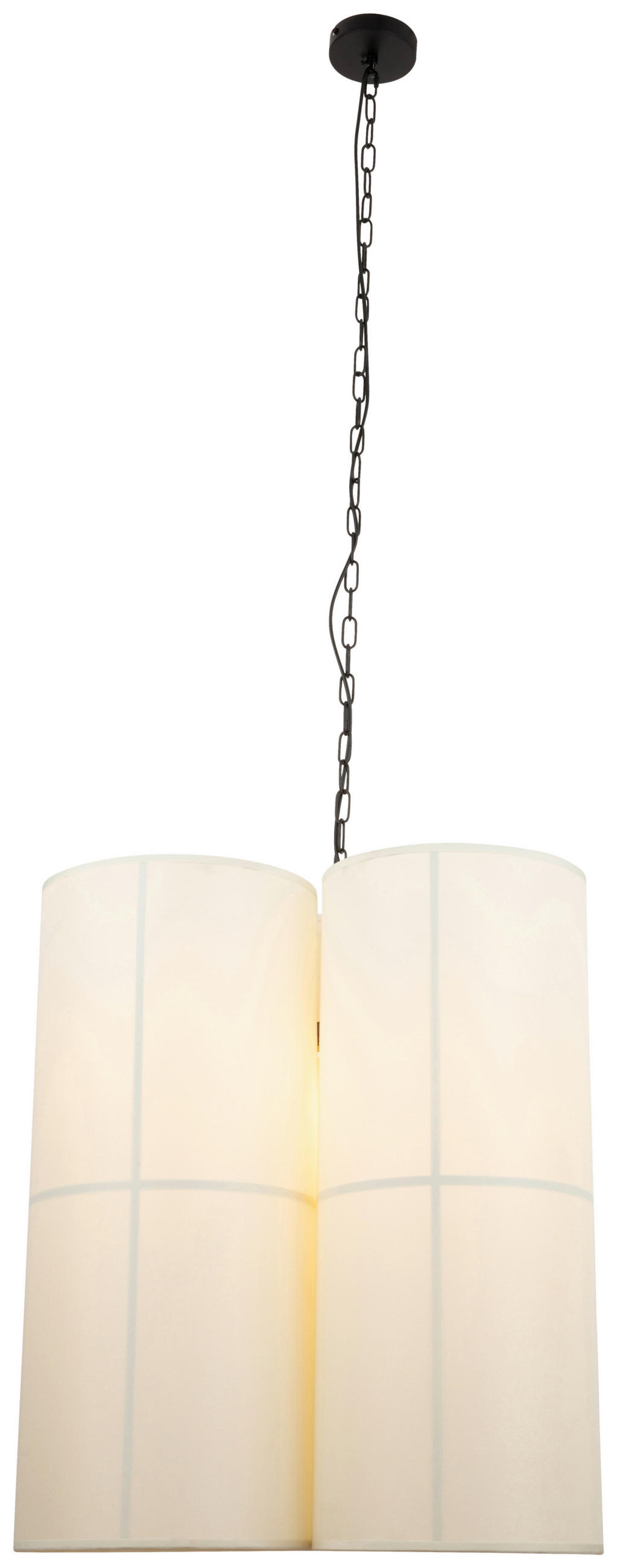 HÄNGELEUCHTE 61/120 cm  - Weiß, Design, Kunststoff/Textil (61/120cm) - Collet's Monde