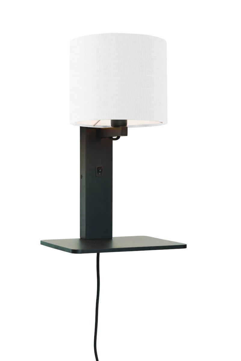 VÄGGLAMPA GOOD&MOJO  19/24/36 cm   - vit/svart, Trend, trä/textil (19/24/36cm) - Good & Mojo