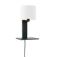 VÄGGLAMPA GOOD&MOJO  19/24/36 cm   - vit/svart, Trend, trä/textil (19/24/36cm) - Good & Mojo