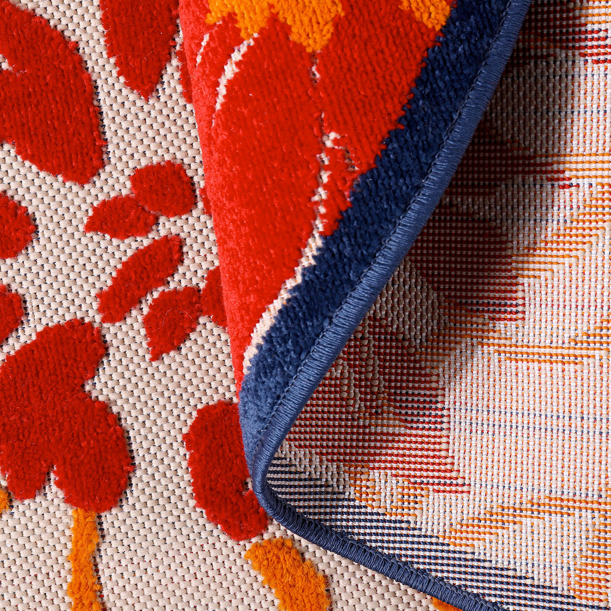 TEPIH ZA UNUTAR./VANJ. UPORAB  120 cm  crvena  Floral  - crvena, Lifestyle, tekstil/plastika (120cm)