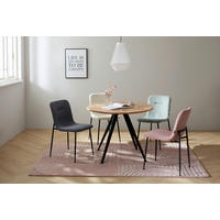 ESSTISCH in Holz, Metall 100/100/76 cm   - Schwarz/Akaziefarben, Lifestyle, Holz/Metall (100/100/76cm) - Landscape