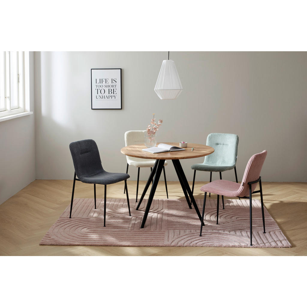 Thumbnail - Xora Stuhl, Jadegrün, Metall, Textil, Rundrohr, 43x83x56 cm, Stoffauswahl, Esszimmer, Stühle, Esszimmerstühle, Vierfußst...