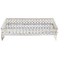 TABLETT Metall, Glas  - Silberfarben, Basics, Glas/Metall (35/24/8,5cm) - Ambia Home