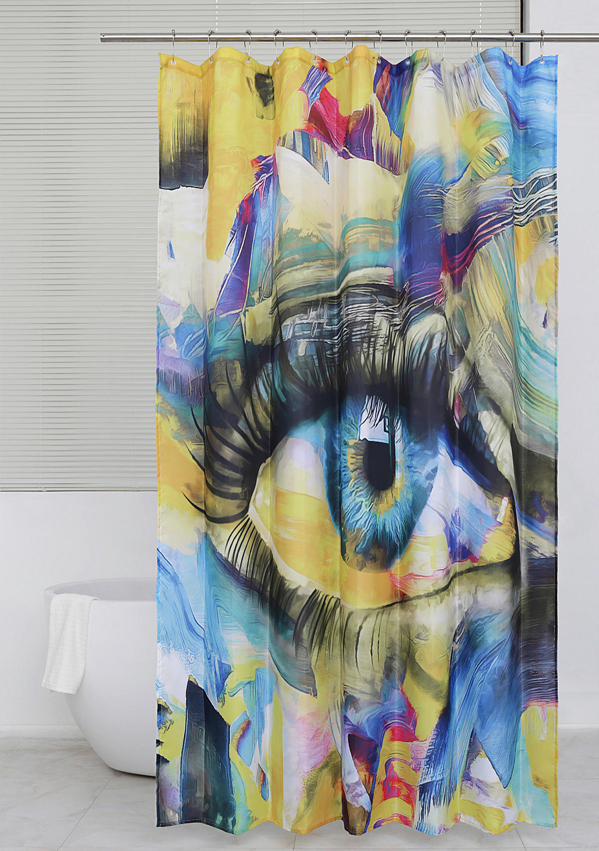 DUSCHVORHANG Eye 180/200 cm  - Multicolor, Design, Textil (180/200cm) - Esposa