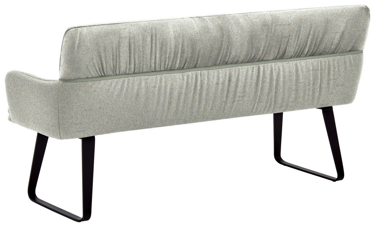 SITZBANK 200/86/68 cm Mikrofaser Grün  - Schwarz/Grün, Design, Textil/Metall (200/86/68cm) - Valdera