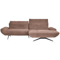 ECKSOFA  in Bouclé Altrosa  280/170-195 cm  - Schwarz/Altrosa, Design, Textil/Metall (280/170-195cm) - Dieter Knoll