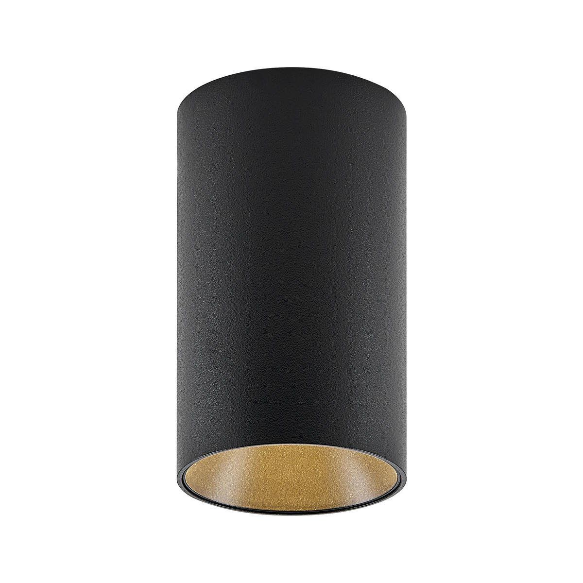 DECKENSTRAHLER Can 6/6/10,5 cm   - Schwarz, Design, Metall (6/6/10,5cm)