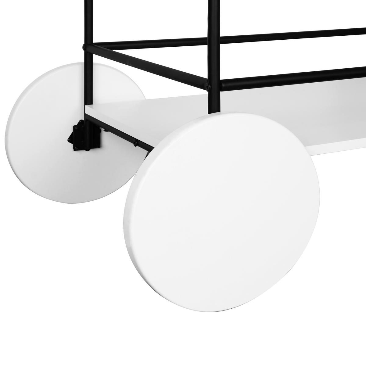 SERVIERWAGEN in Schwarz, Weiß  - Schwarz/Weiß, Basics, Holzwerkstoff/Metall (91/80,5/54cm) - MID.YOU