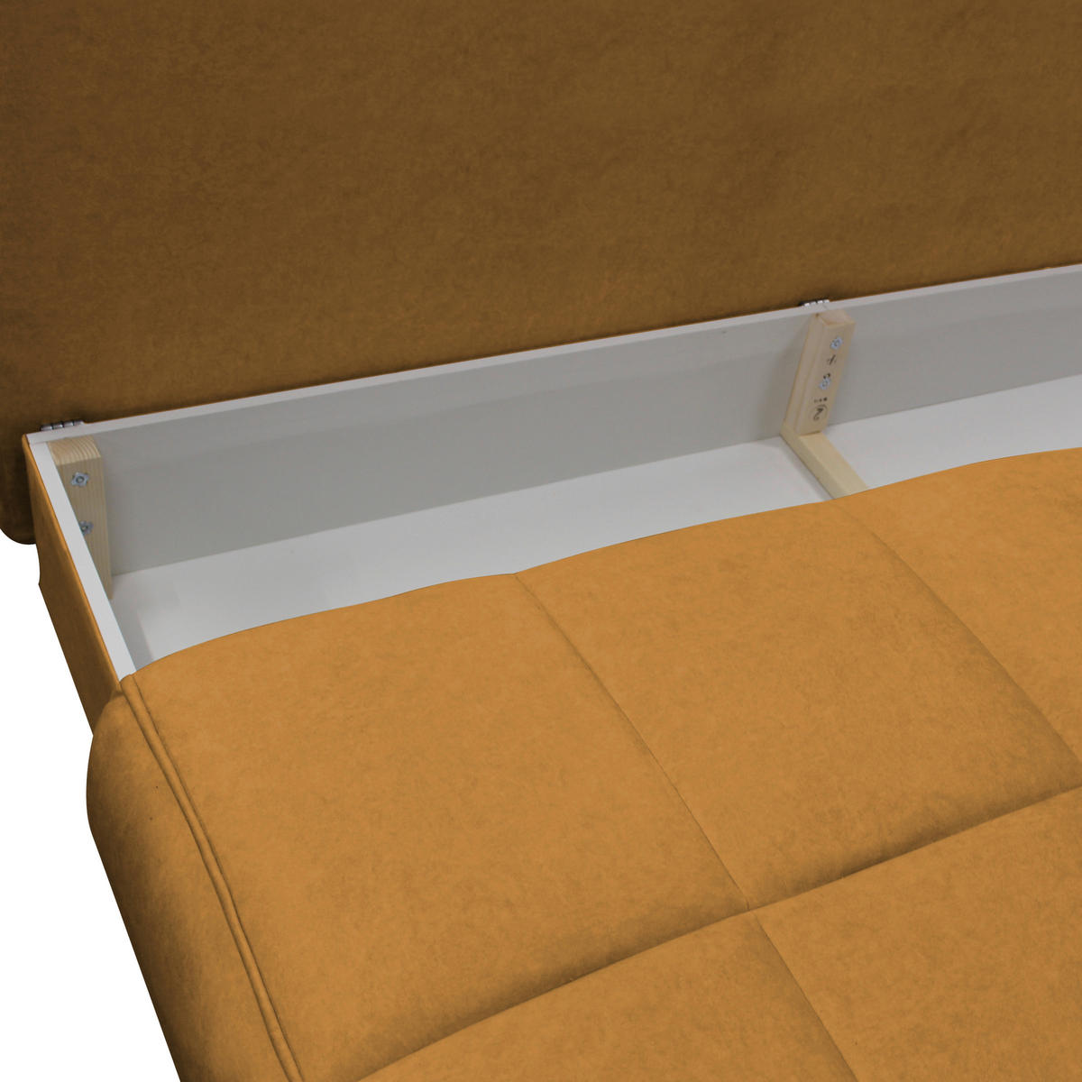 SCHLAFSOFA in Velours Rostfarben  - Rostfarben/Goldfarben, Design, Textil/Metall (200/90/97cm) - MID.YOU