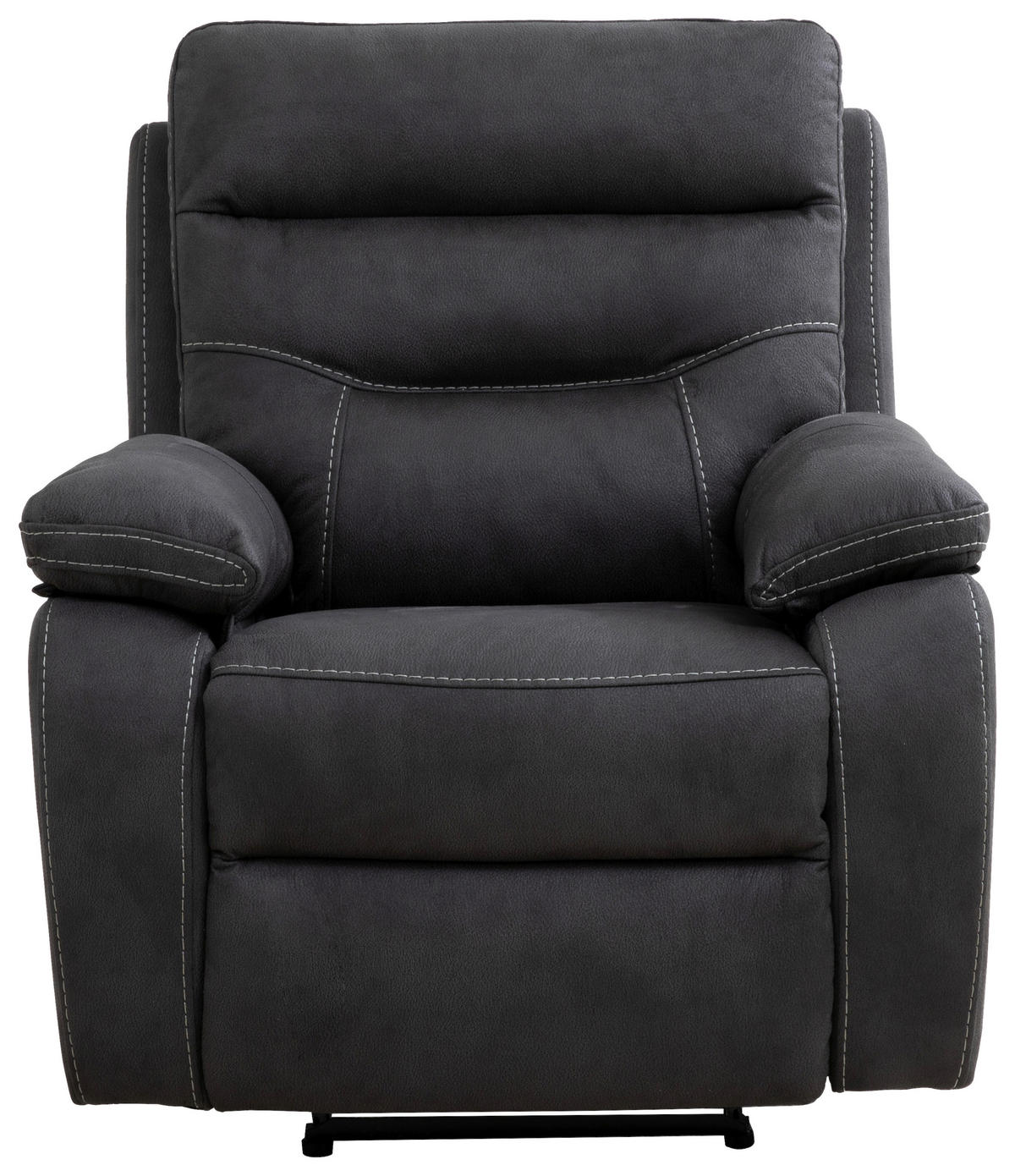 RELAXFÅTÖLJ i trä, textil grå  - grå/svart, Klassisk, trä/textil (85/100/91cm) - Cantus