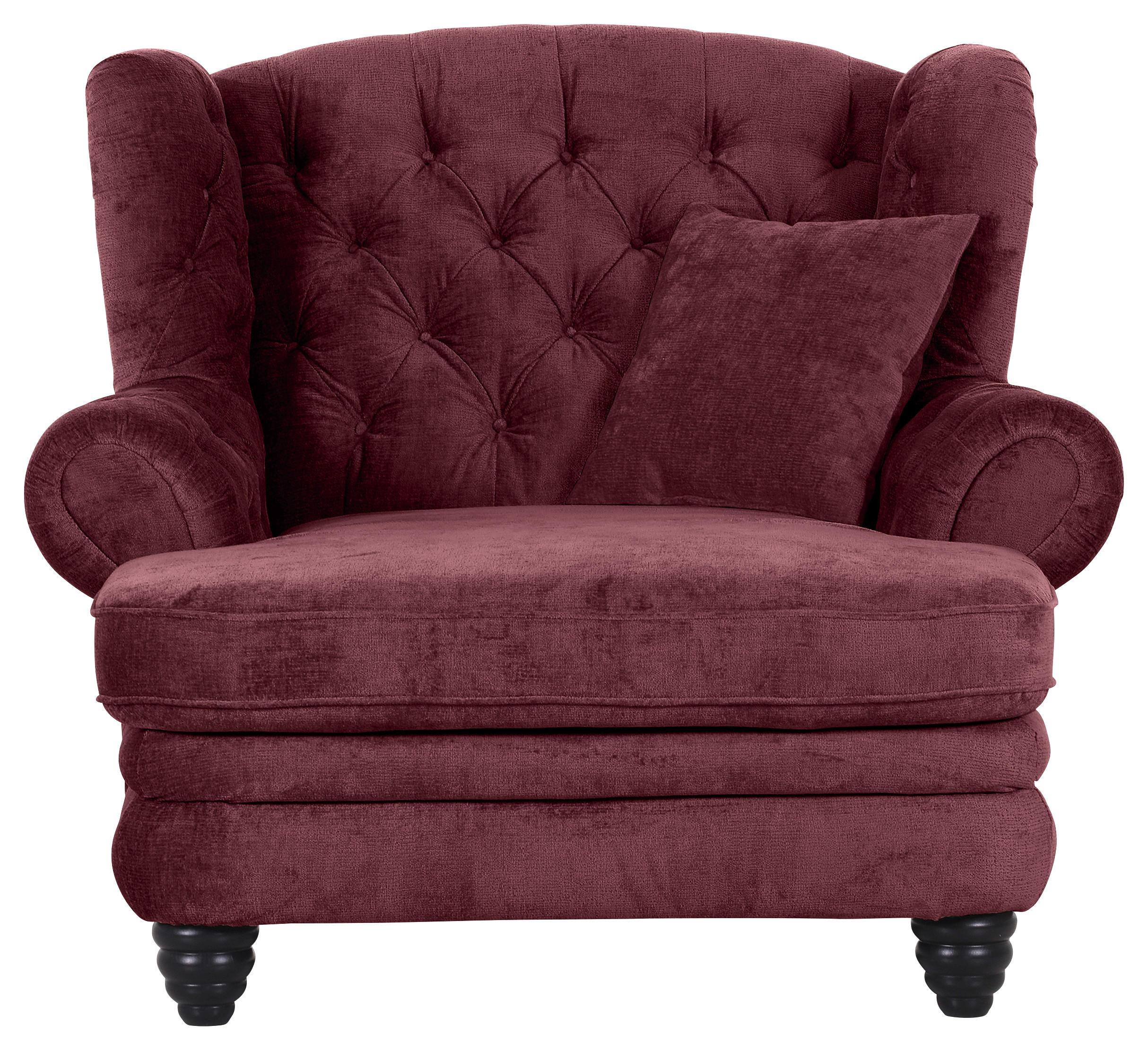 Thumbnail - Landscape Xxl-Sessel, Bordeaux, Textil, Buche, massiv, Füllung: Polyester, 127x106x149 cm, Stoffauswahl, Wohnzimmer, Ses...