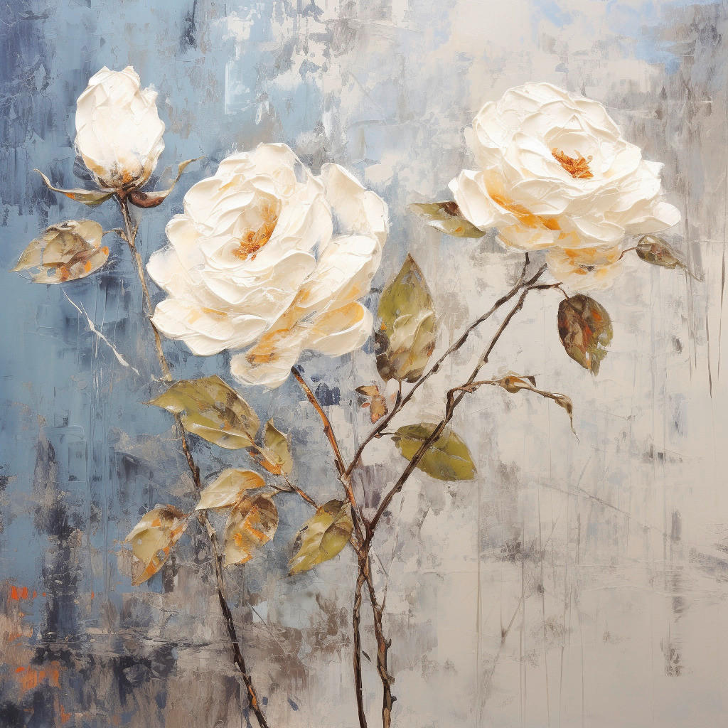 MALBA NA PLÁTNĚ, květiny, 30/30 cm