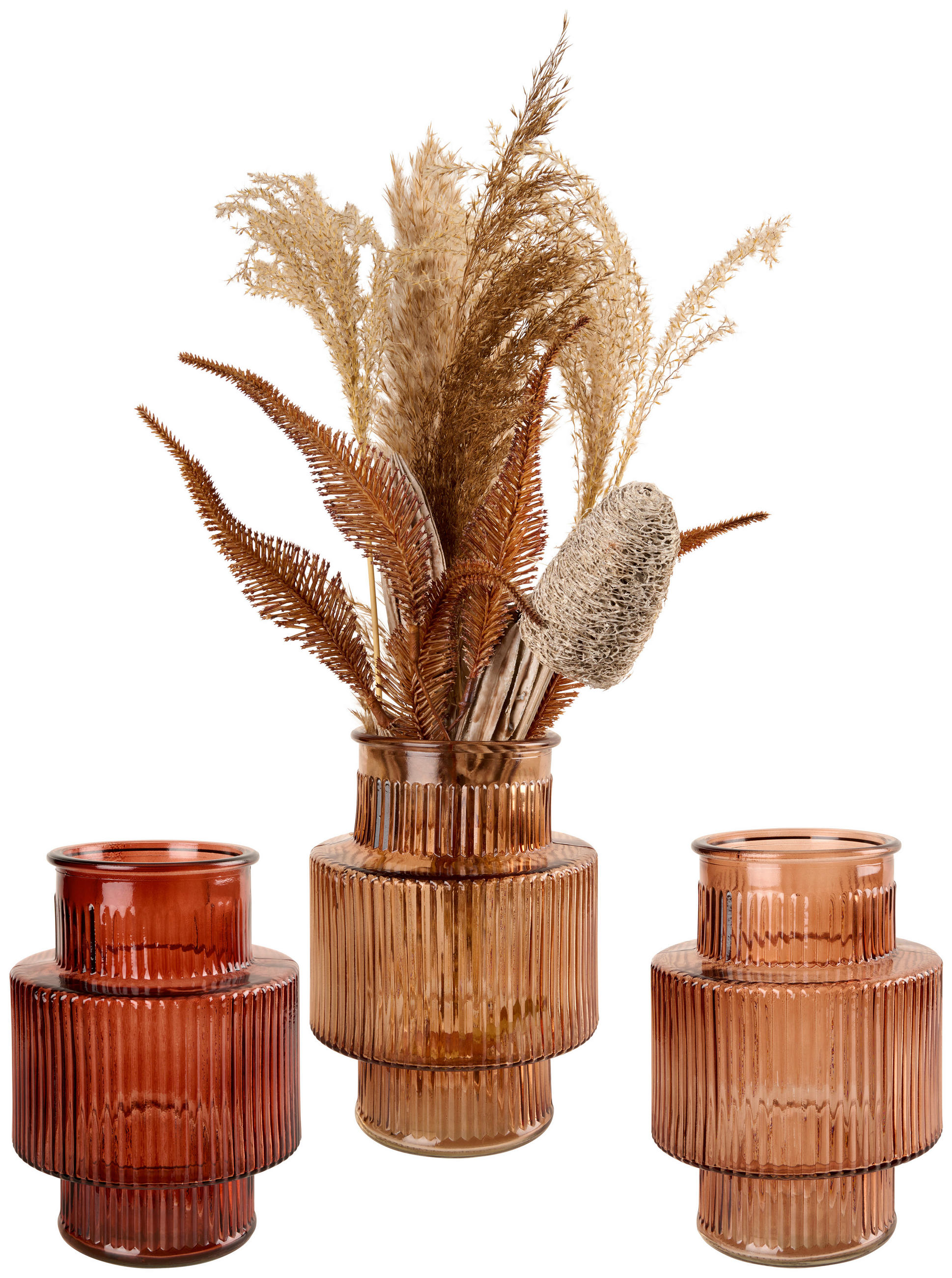 VASE  - Terracotta, LIFESTYLE, Glas (12,9/17,6cm)