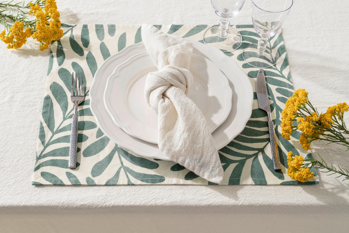 TÁNYÉRALÁTÉT textil  - zöld, Basics, textil (35cm) - MISTRAL