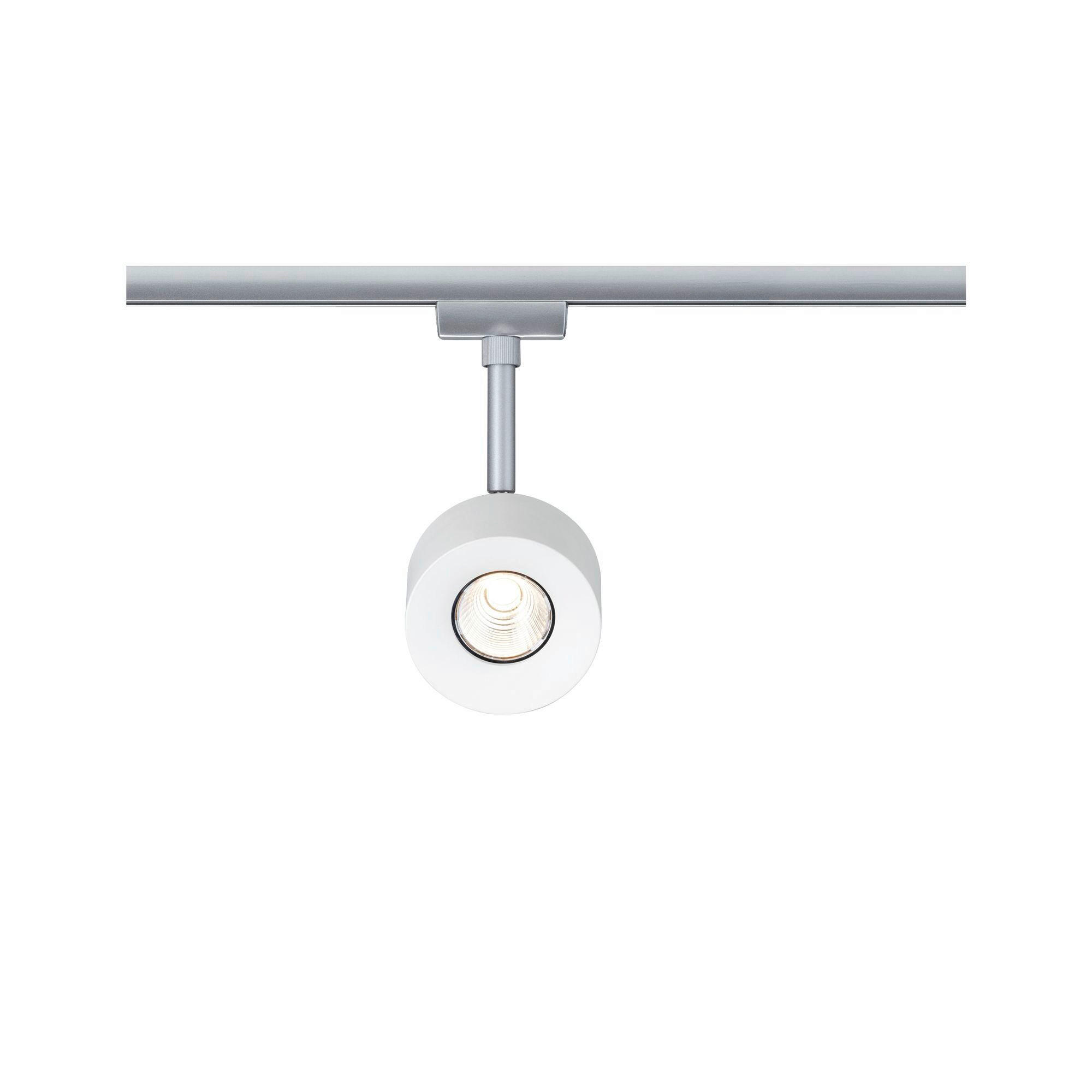 SCHIENENSYSTEM-STRAHLER - Chromfarben/Weiß, Basics, Kunststoff/Metall (8,6/19,7cm) - Paulmann