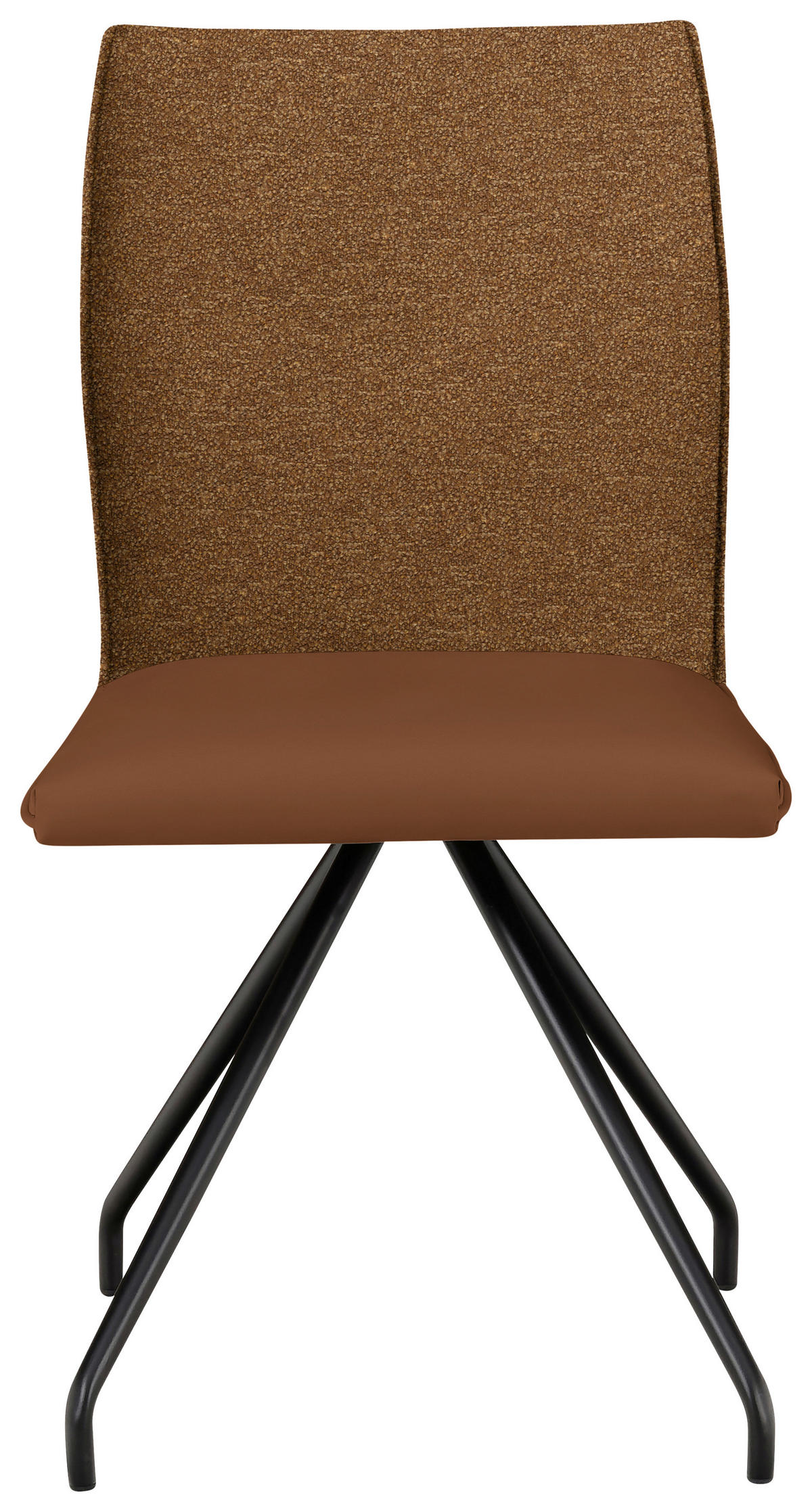 STUHL  in Stahl Webstoff, Mikrofaser Metall, Textil  - Rostfarben/Schwarz, Design, Textil/Metall (49/91/60cm) - Moderano