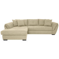 ECKSOFA Webstoff Beige  - Beige/Schwarz, Design, Kunststoff/Textil (187/278cm) - Livetastic