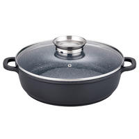 SERVIERPFANNE GOURMET GRANIT  - Schwarz, Basics, Metall (24cm) - GSW