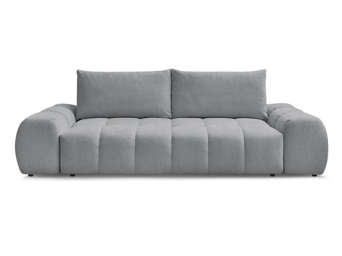 3-SITZER-SOFA EVEREST Flachgewebe Dunkelgrau  - Dunkelgrau/Schwarz, MODERN, Kunststoff/Textil (278/90/115cm)