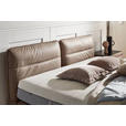 BOXSPRINGBETT 180/200 cm  in Hellbraun  - Hellbraun/Schwarz, Design, Textil/Metall (180/200cm) - Johann Jakob