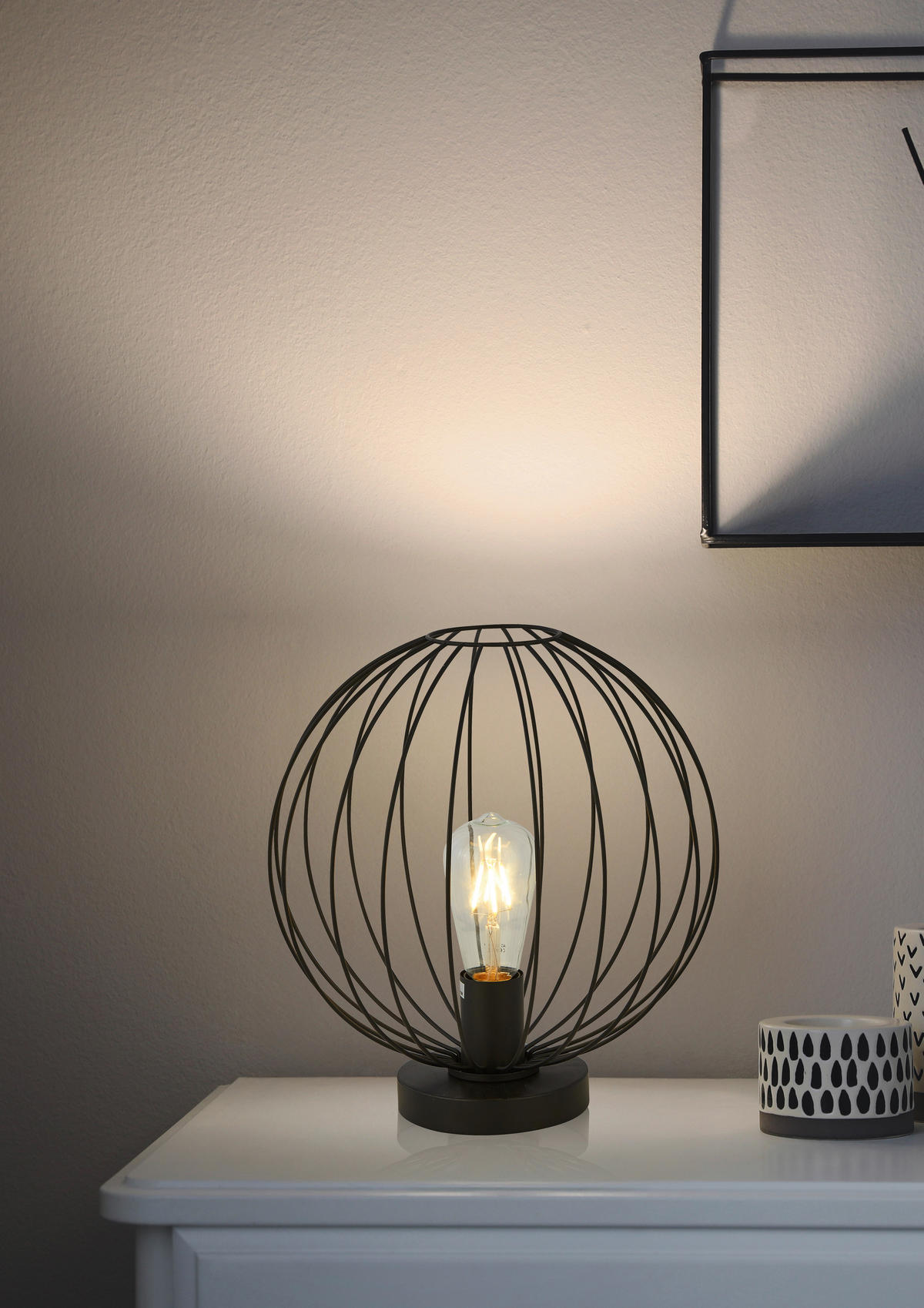 TISCHLEUCHTE Rondo 30/32,5/30 cm  - Schwarz, Design, Metall (30/32,5/30cm)