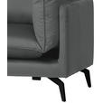 ECKSOFA in Samt Dunkelgrau  - Dunkelgrau/Schwarz, Design, Textil/Metall (200/241cm) - Carryhome