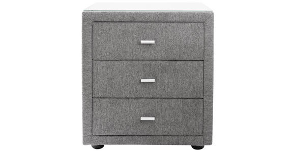 POLSTERBETT Matratze, Lattenrost, Bettkasten, motorische Verstellbarkeit Grau 180/200 cm  - Silberfarben/Weiß, KONVENTIONELL, Holz/Textil (180/200cm) - Esposa