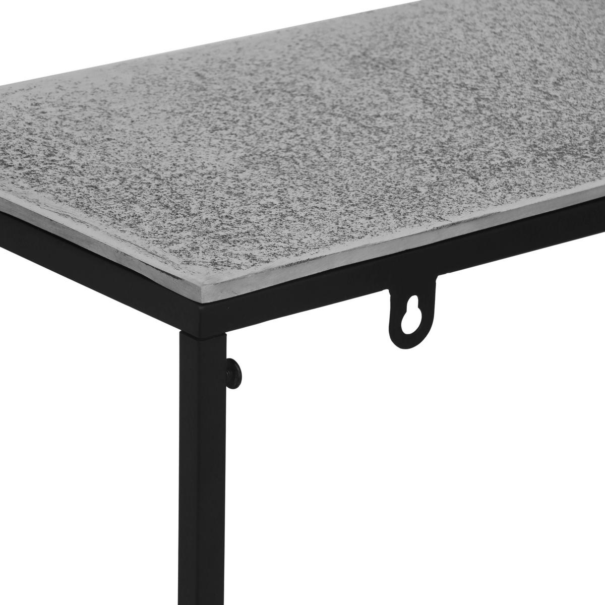 KONSOLENTISCH Schwarz, Silberfarben  - Silberfarben/Schwarz, Design, Metall (80/27/80cm) - Boxxx