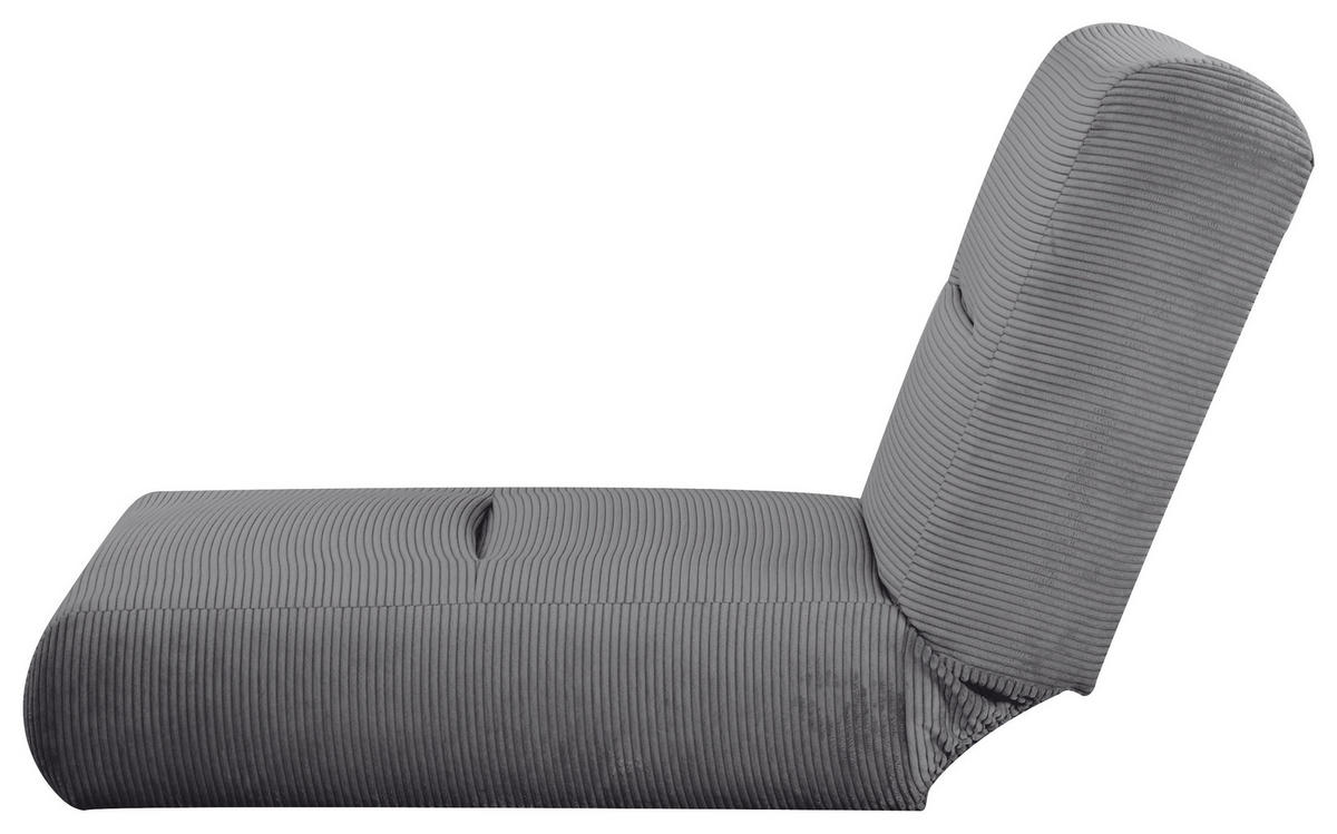 SCHLAFSESSEL in Cord Grau  - Grau, Design, Textil (81/88/160cm) - Livetastic