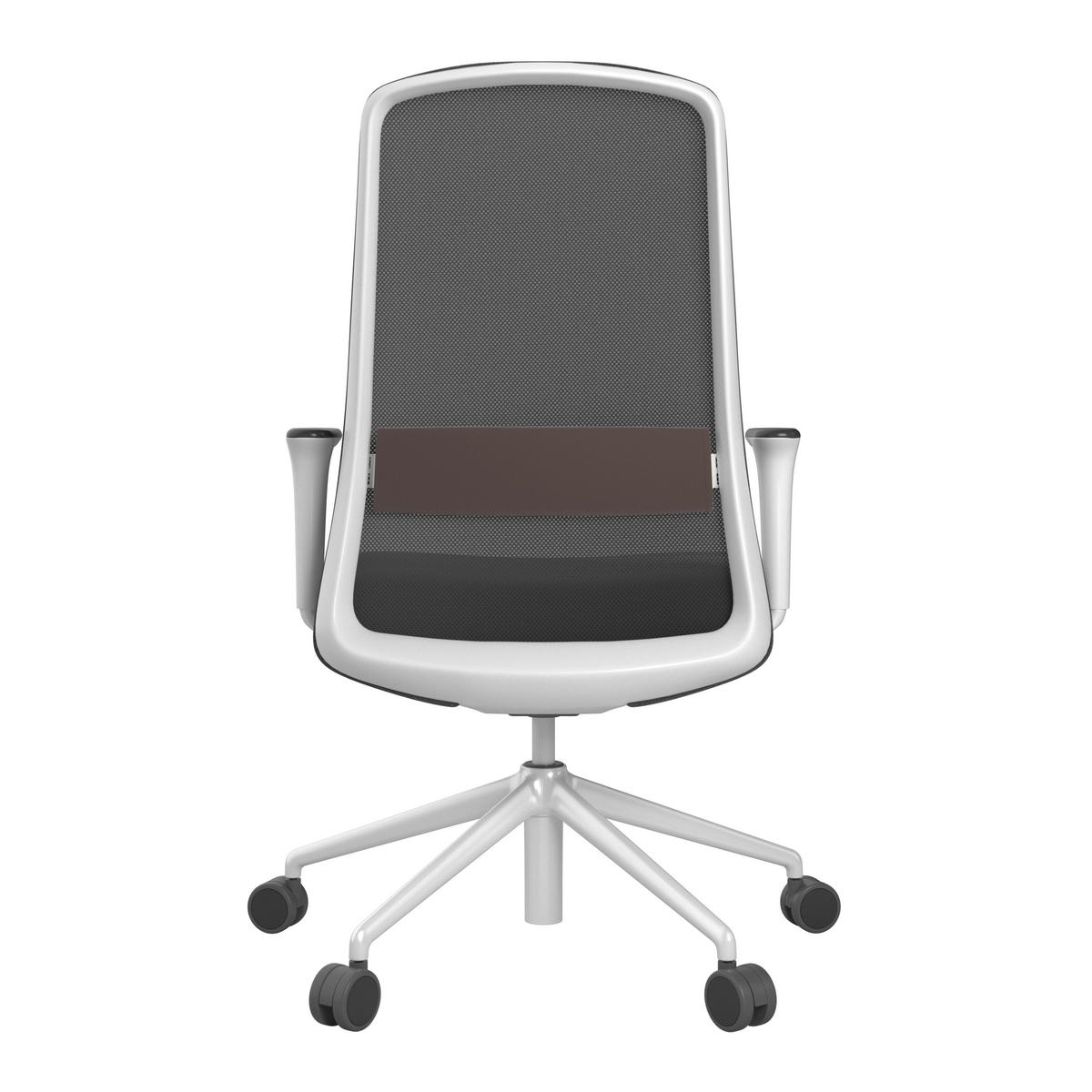 DREHSTUHL Lederlook Schwarz, Weiß, Dunkelbraun  - Dunkelbraun/Schwarz, MODERN, Kunststoff/Textil (70/103-115/70cm)