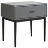 NACHTSCHRANK 54/55/40 cm  - Schwarz/Grau, MODERN, Holzwerkstoff/Metall (54/55/40cm) - Livetastic