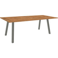 GARTENTISCH 220/100/75 cm  - Graphitfarben/Teakfarben, MODERN, Holz/Metall (220/100/75cm) - Stern