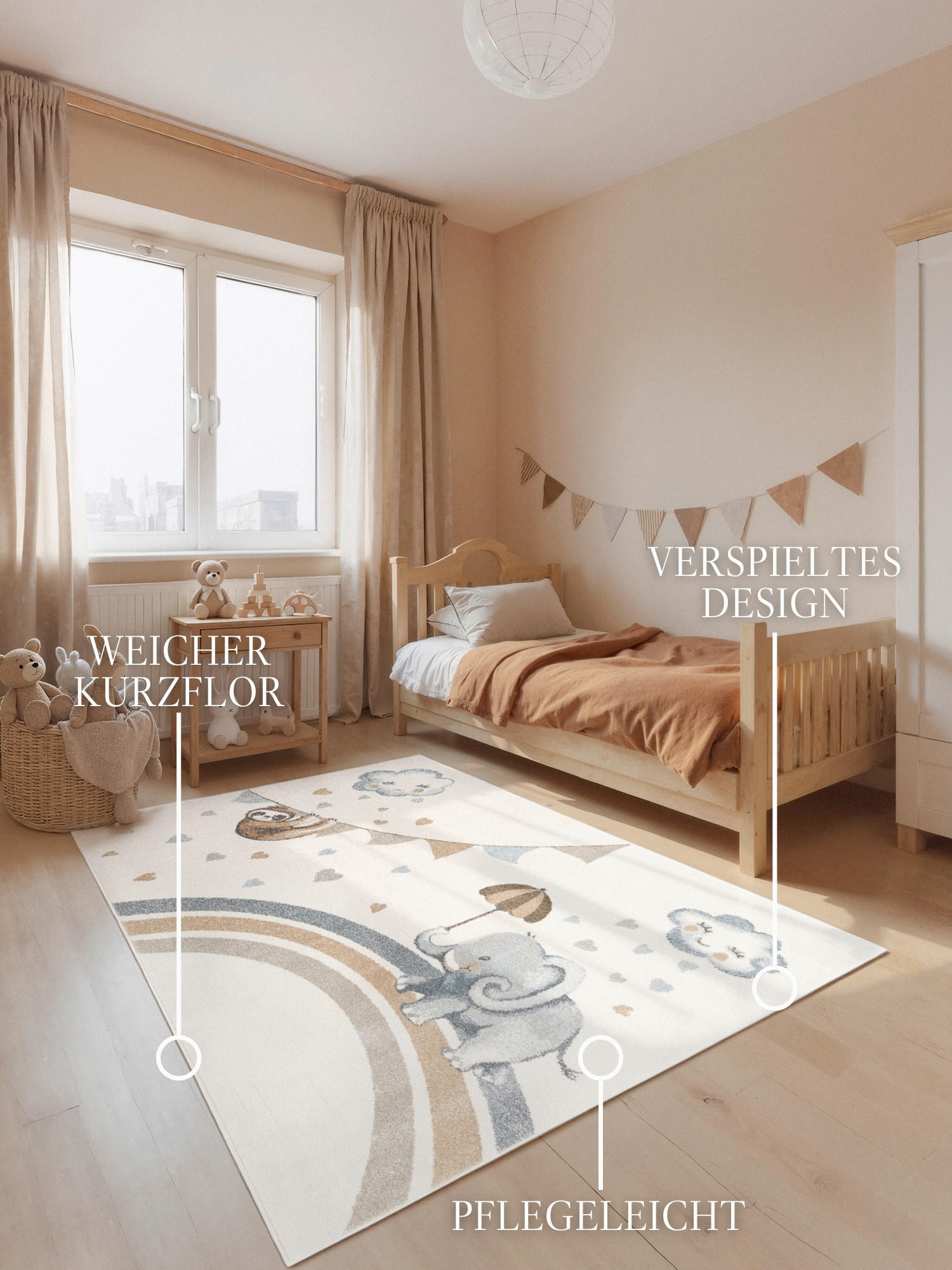 KINDERTEPPICH 160/230 cm Boho Kids  - Multicolor/Creme, Basics, Kunststoff (160/230cm) - Villeroy & Boch