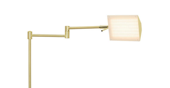 LESELEUCHTE 24/146 cm - Goldfarben/Weiß, KONVENTIONELL, Kunststoff/Metall (24/146cm) - Novel