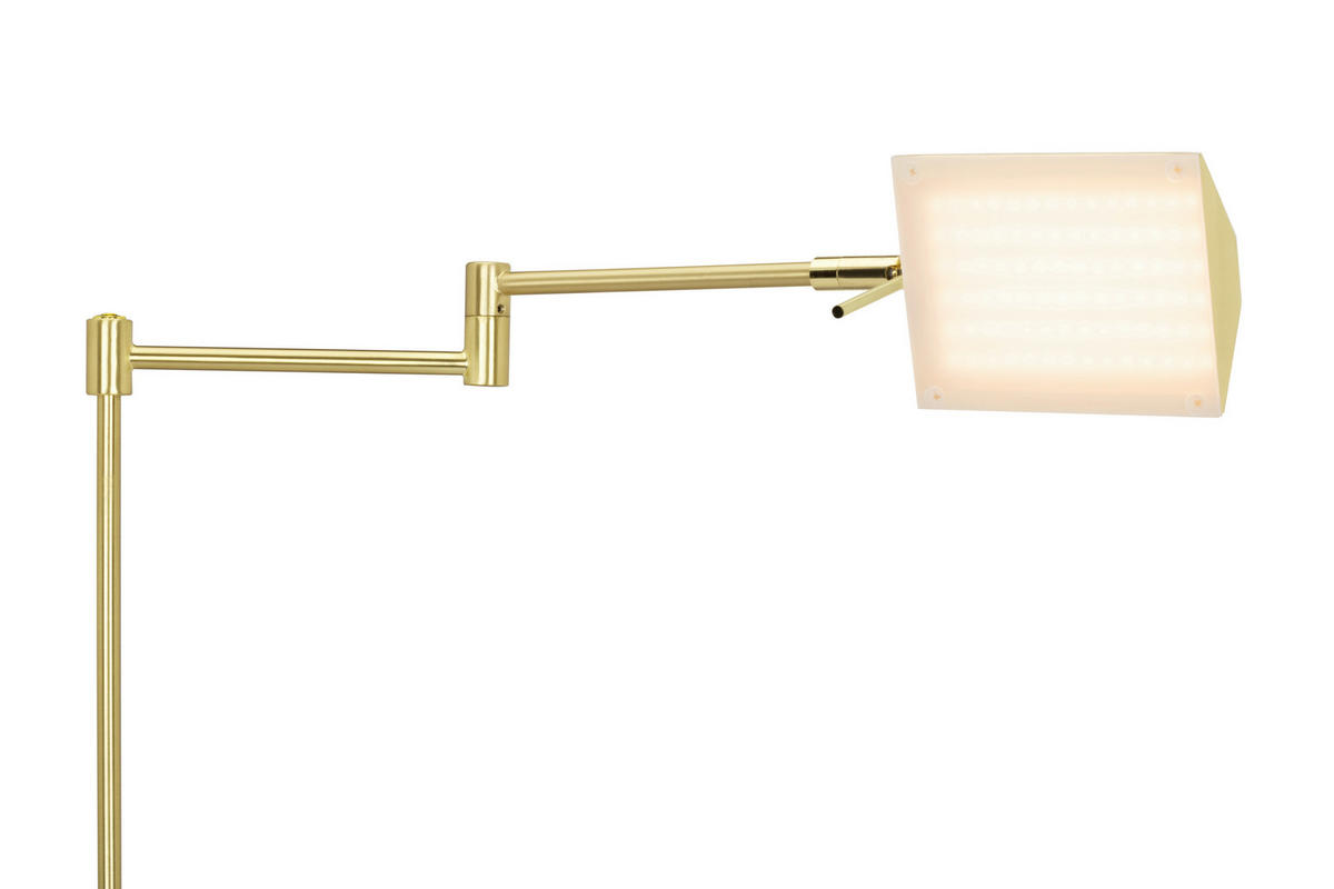 LAMPA NA ČÍTANIE, 24/146 cm  - zlatá/biela, Konventionell, kov/plast (24/146cm) - Novel